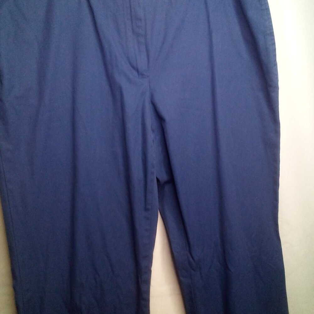 Lands' End Pants 14 Women Pockets Straight Blue - Picture 6 of 16